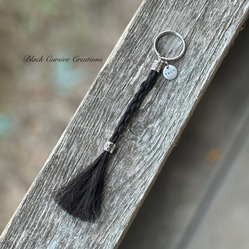 Braided Horsehair Tassel Keychain